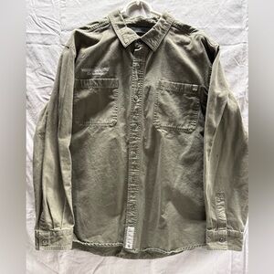 Harley Davidson: 2XL men’s long sleeve button up. Olive green.